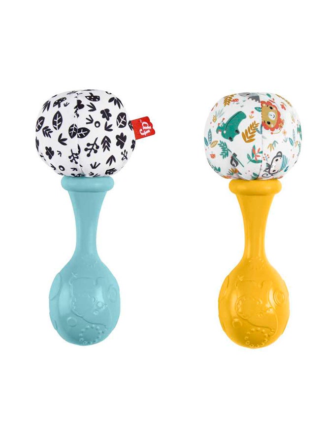 Rattle ‘N Rock Maracas Baby Rattle Sensory Toys For Newborn Babies Ages 3 Months And Older