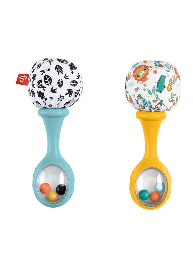 Rattle ‘N Rock Maracas Baby Rattle Sensory Toys For Newborn Babies Ages 3 Months And Older