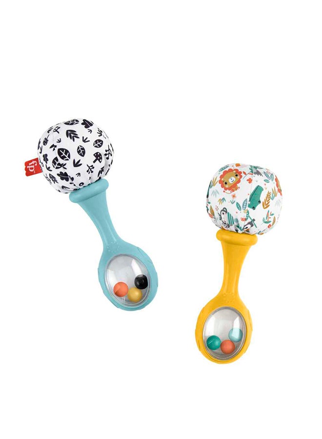 Rattle ‘N Rock Maracas Baby Rattle Sensory Toys For Newborn Babies Ages 3 Months And Older
