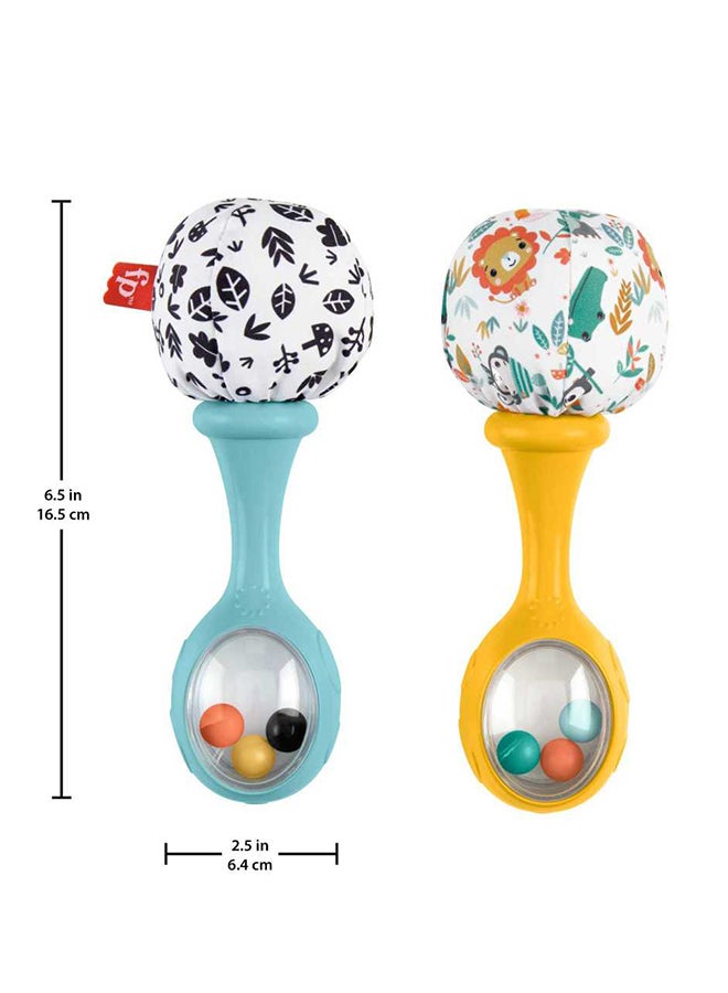 Rattle ‘N Rock Maracas Baby Rattle Sensory Toys For Newborn Babies Ages 3 Months And Older