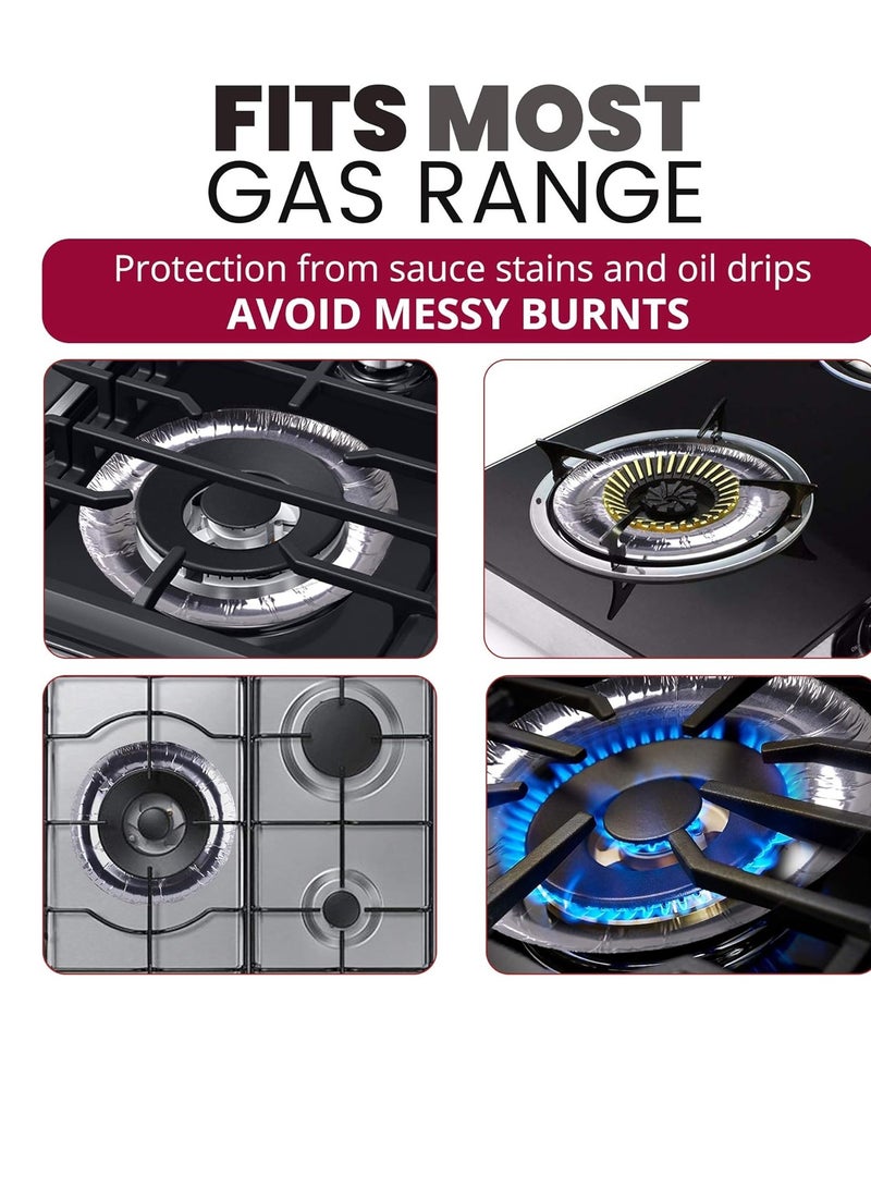 Gas Burner Cover Liners 10Pcs Round Disposable Liners 9