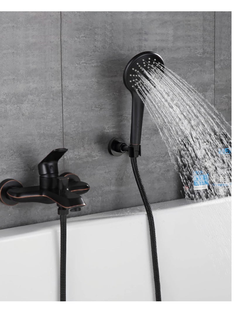 Shower Head Holder Wall Mount 360° Adjustable Handheld Shower Head Bracket Holder Waterproof and Moisture-Proof Nail-free Super Load-bearing SUS304 Stainless Steel Matte Black