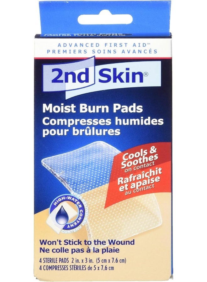 2Nd Skin Moist Burn Pads Medium (2 X 3 Inches) 4-Count