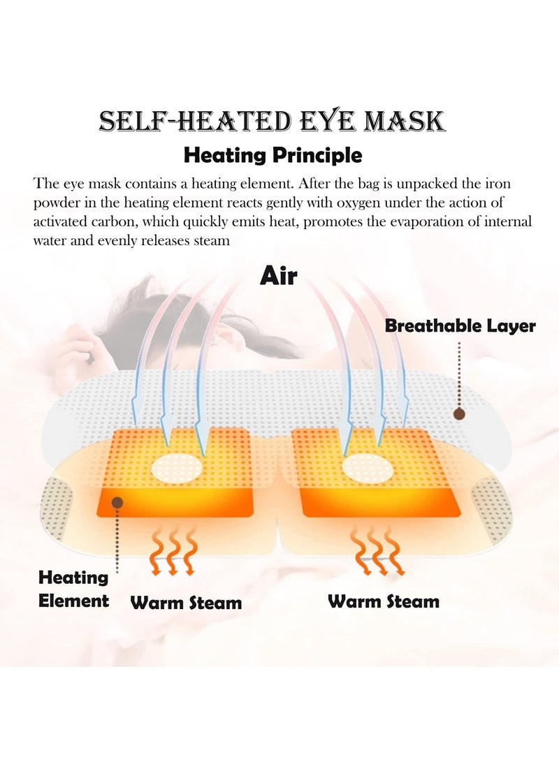 10 Packs Relaxing Hot Steam Eye Masks for Spa and Home Use, Soothing Eye Treatment for Tired Eyes