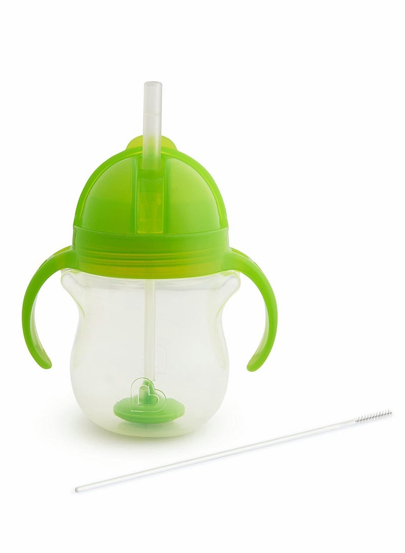 2 Pack Baby Sippy Cup with Click Lock Weighted Straw and Handles 7 Ounce BPA Free Spill Proof for Ages 6 Months and Up