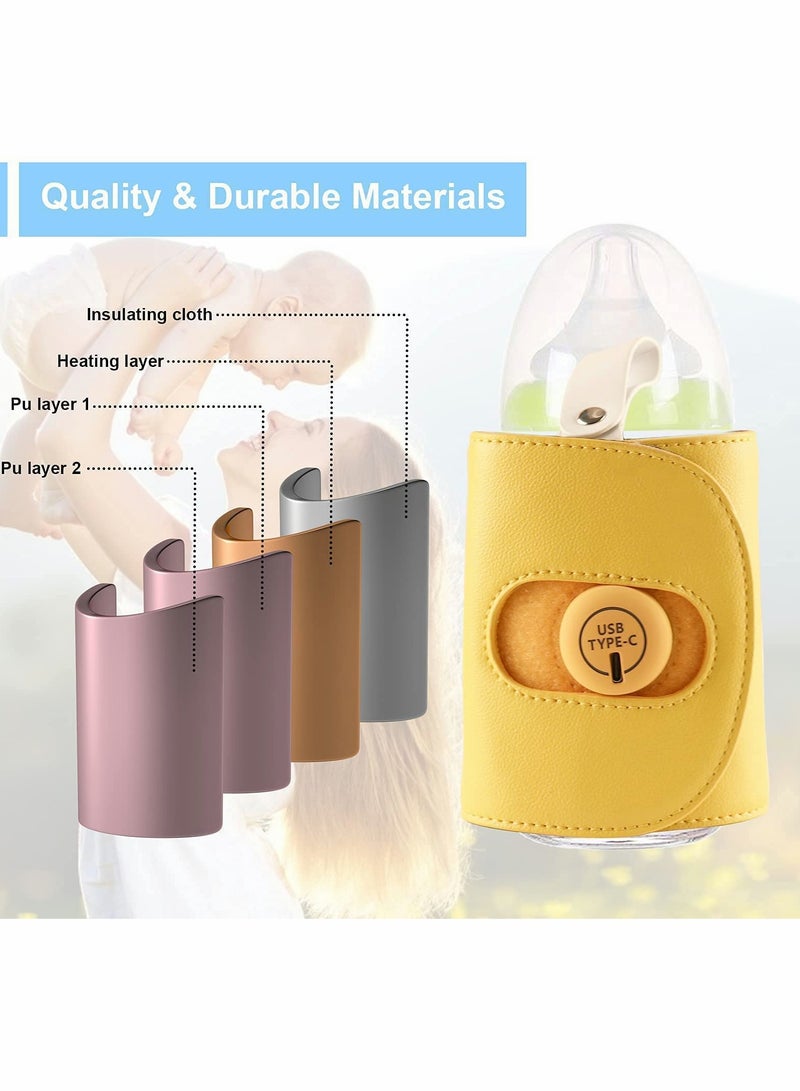 Portable Baby Bottle Warmer Bag with USB Insulation Cover for Car and Travel