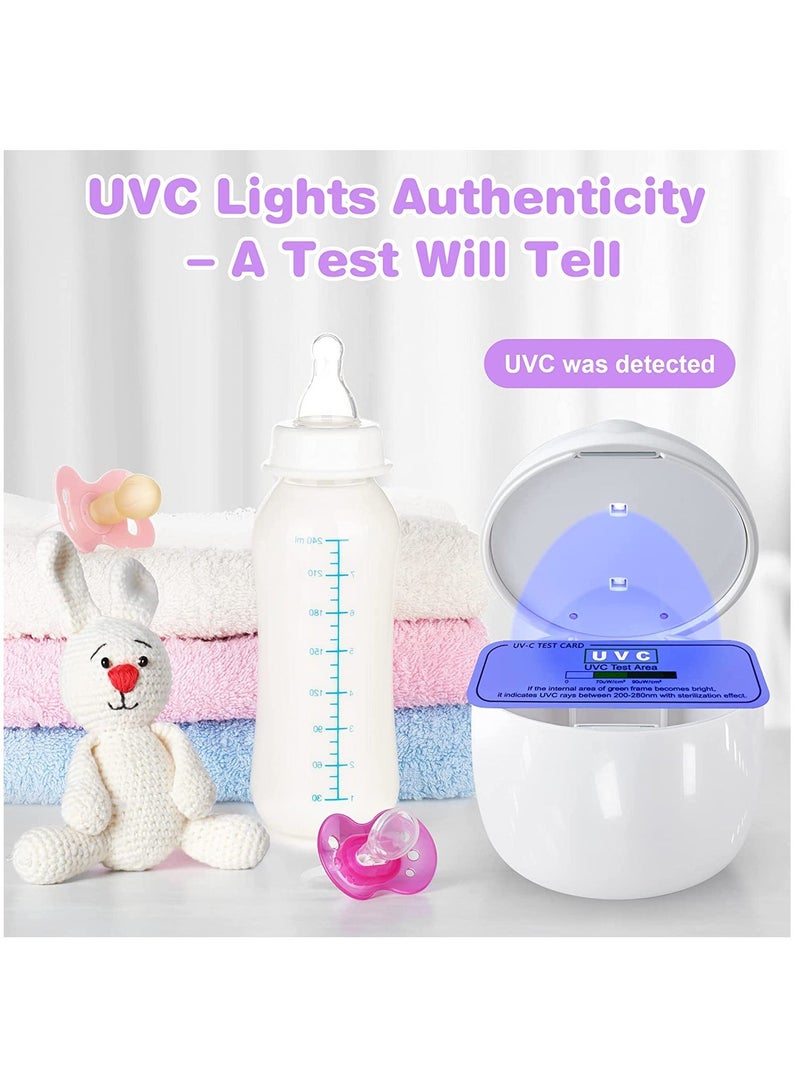 Portable Pacifier Sterilizer, Mini UV Light Sterilizer, 99.99% Sterilization in 3 Mins, USB Rechargeable, Mini UV-C Sanitizer Box for Baby Pacifier, Bottle Nipples, Teethers, Headphones, Keys (White)