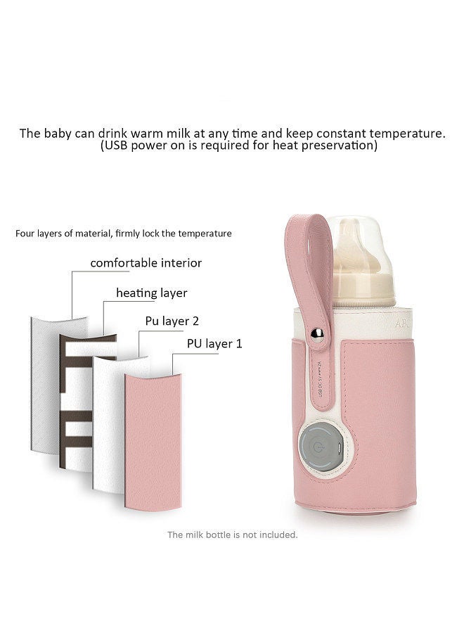 Portable Baby Bottle Warmer 3 Levels Constant Temperature Warming for feeding Night Feeding Daily Use Travel