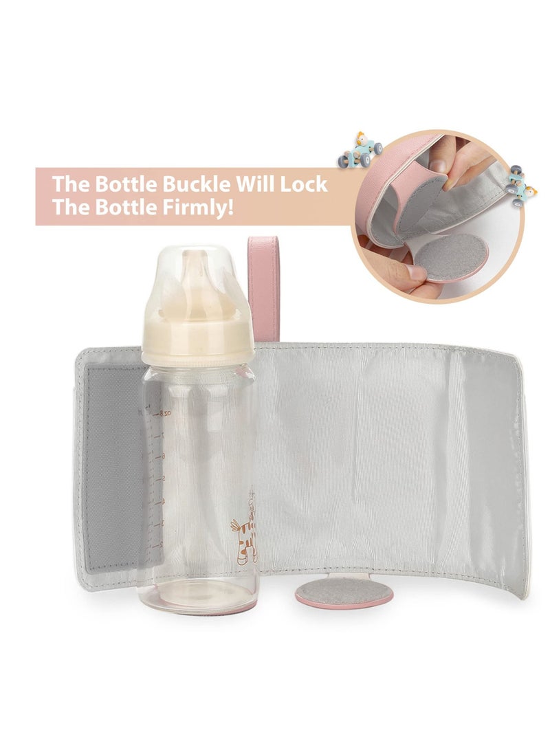 Portable Bottle Warmer, Bottle Warmer with 2A USB Wall Charger, with 3 Temperature Control, USB Baby Bottle Warmer for Breastmilk or Formula for Travel and Other Outdoor Activities