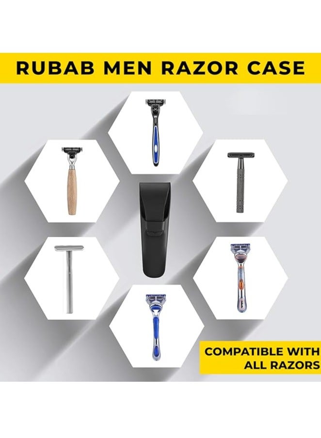 Shaving Razor Anti-Dust & Super Durable Silicone Case for Travel & Storage | Protects Blades from Damage & Your Razor in Hygiene State | Cover Fits All Standard Sizes of Razors | Black