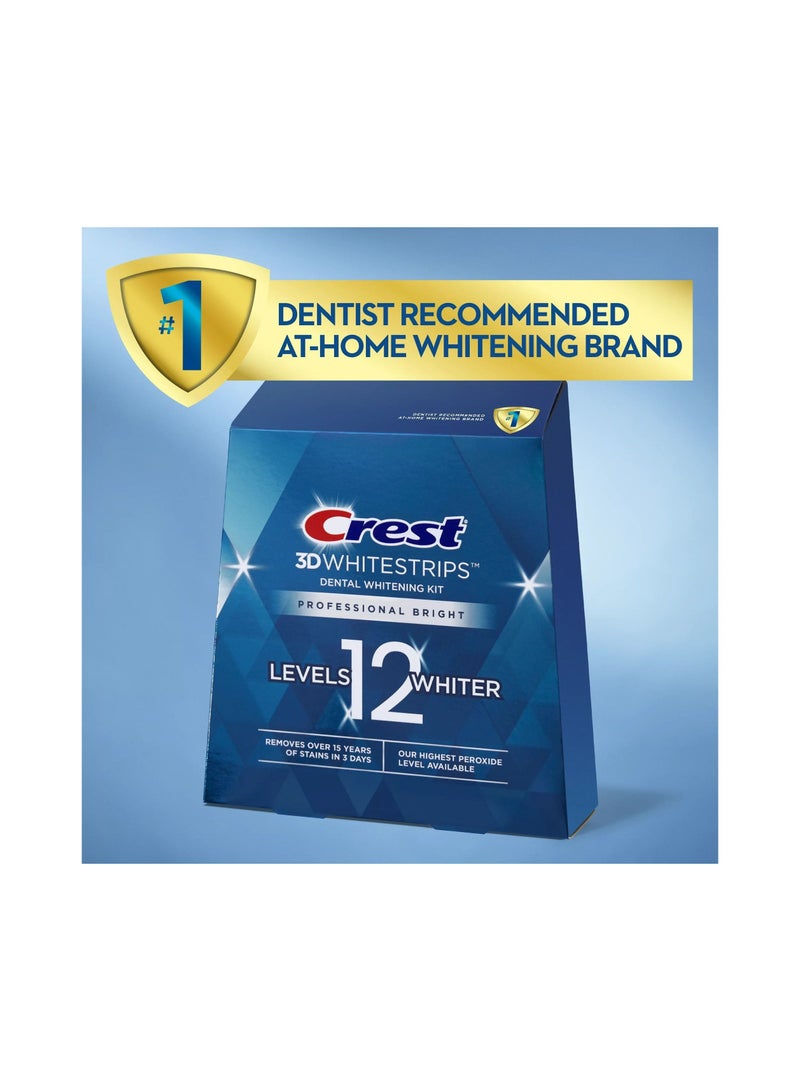 Crest 3DWhitestrips Professional Bright Teeth Whitening Kit, 18 Treatments