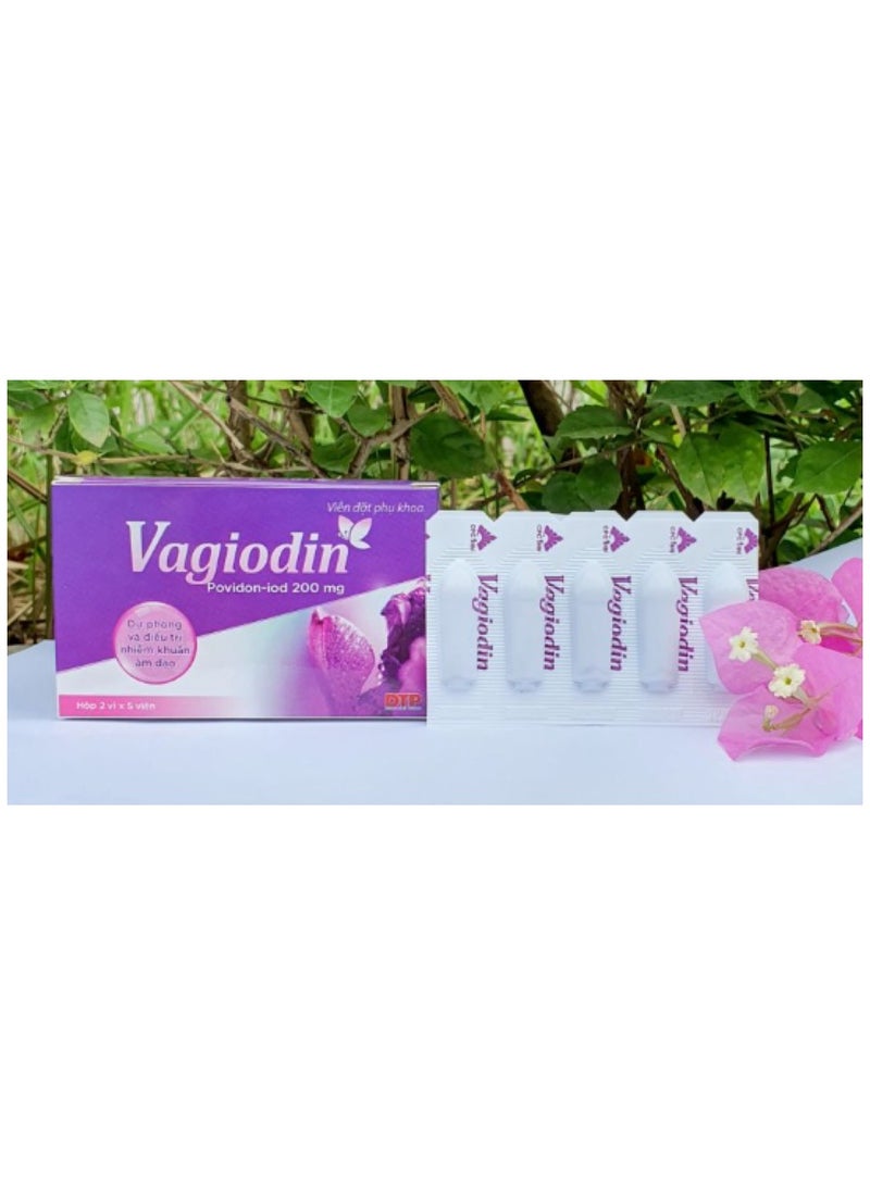 Vagiodin 200mg Povidone Iodine Suppositories 10's