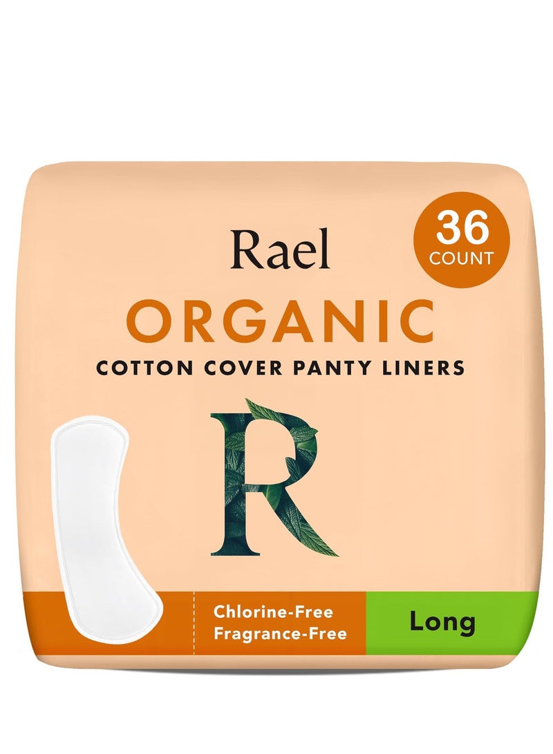 36-Piece Organic Cotton Panty Liners Made with 100% Organic Cotton, Long