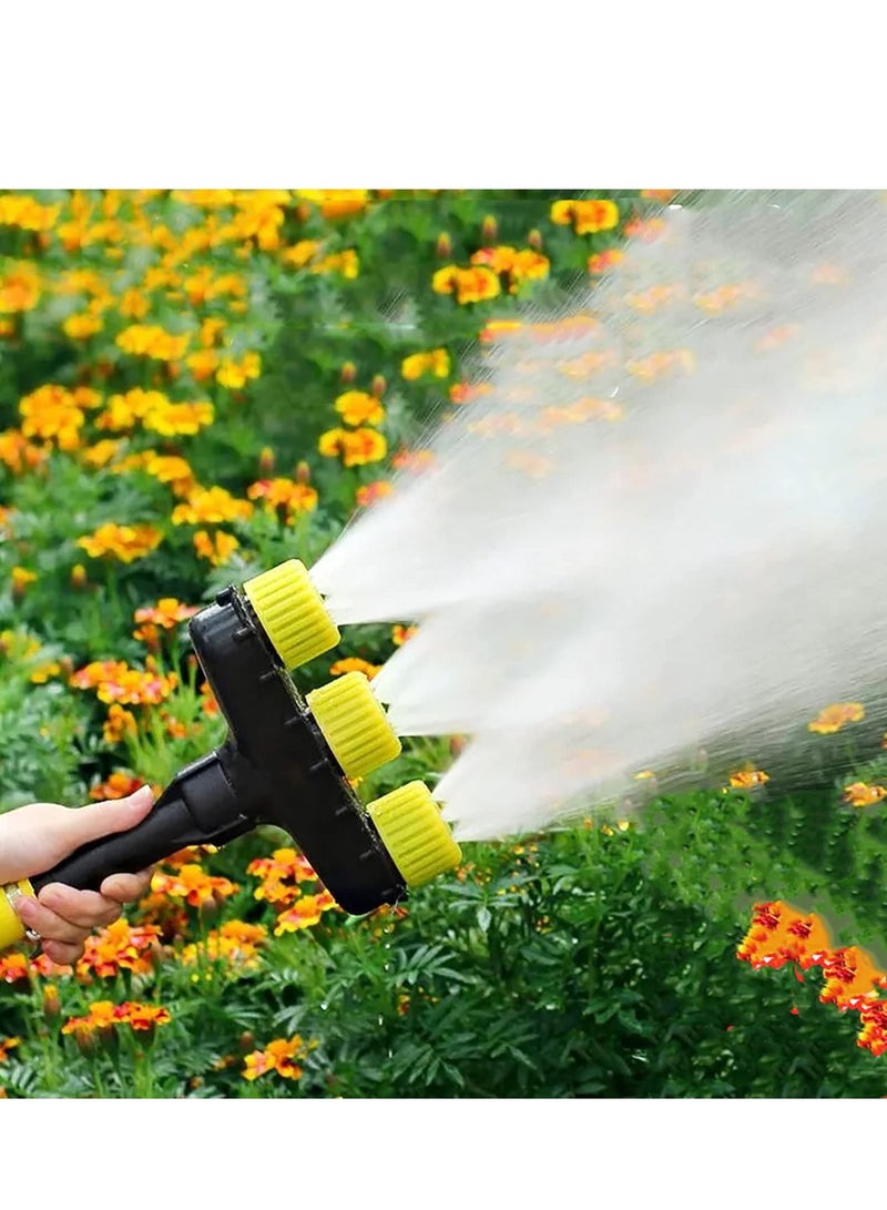 Garden Porous Sprayer Atomizer Nozzles Sprinkler Adjustable Water Spray Range Multi-head Water Sprayer Sprinklers with 3 Nozzles(1-1.2 In) Sprayer Pump for Outdoor Lawn