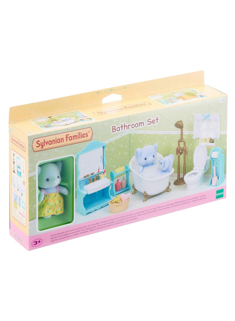 Mini Dolls Bathroom Set | Multi-Color | Includes Various Bathroom Accessories and Figures | Develops Creativity and Imagination