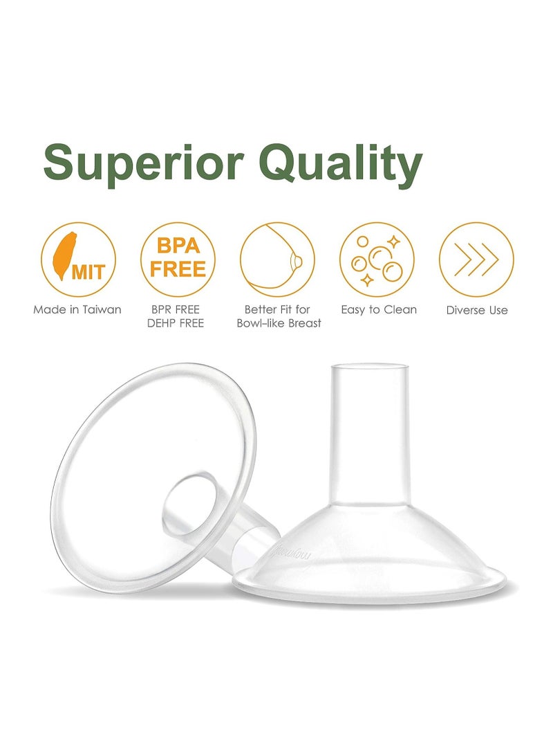 1Pc Pump Parts 20 mm Two-Piece Design Small Breastshield for Medela Breast Pumps Not Original for Medela Pump Parts Replace for Medela Shields Fit Flex Connector