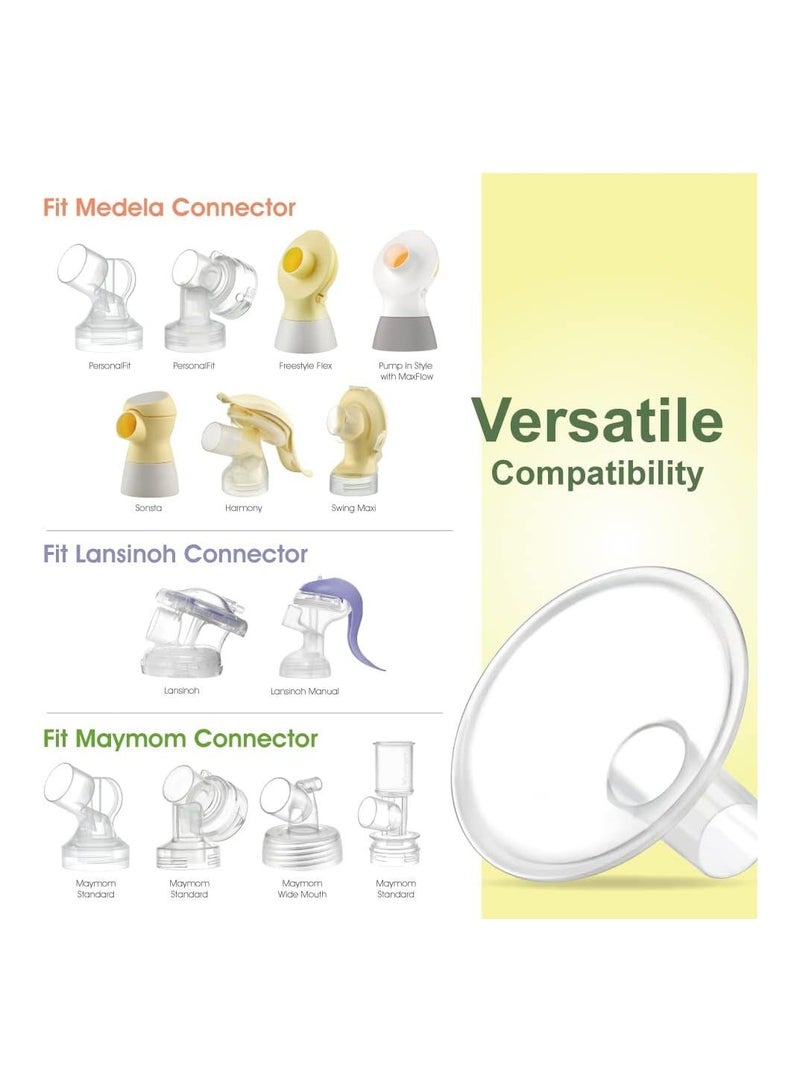1Pc Pump Parts 20 mm Two-Piece Design Small Breastshield for Medela Breast Pumps Not Original for Medela Pump Parts Replace for Medela Shields Fit Flex Connector