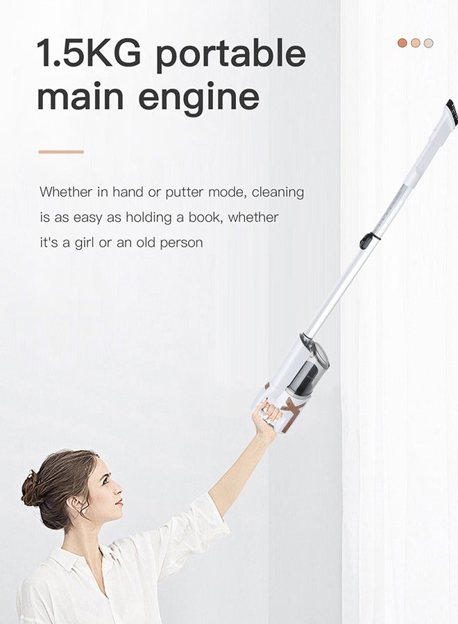 2 IN 1 Cordless Vacuum Cleaner,12.5Kpa Lightweight Stick Vacuum Cleaner,for Home Hardwood Floor, Carpet, Pet Hair, Car