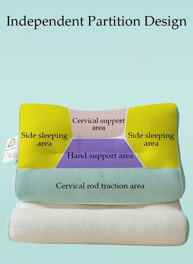 1PCS Comfort Ergonomic Pillow for Pain Relief Bed Pillow for Sleeping, Ergonomic Orthopedic Cervical for Neck and Shoulder Pain, Side Back Stomach Sleeper