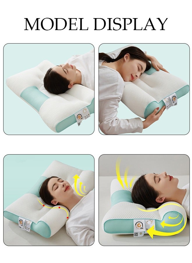 1PCS Comfort Ergonomic Pillow for Pain Relief Bed Pillow for Sleeping, Ergonomic Orthopedic Cervical for Neck and Shoulder Pain, Side Back Stomach Sleeper