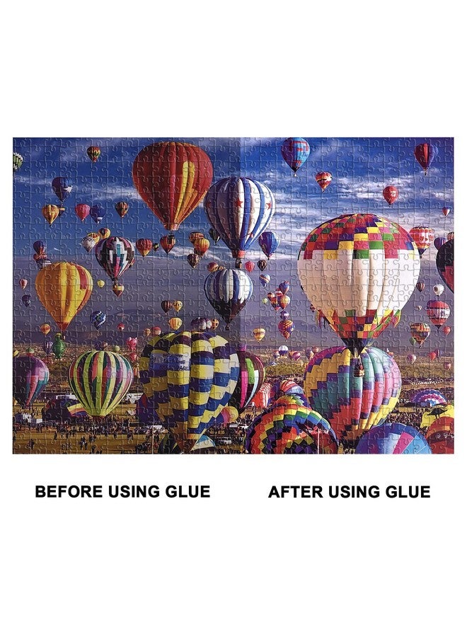 Updated Jigsaw Puzzle Glue With New Sponge Head For Adults And Children Clear Water-Soluble Special Craft Puzzle Glue Quick Dry For 1000/1500/3000 Pieces Of Puzzle,120Ml