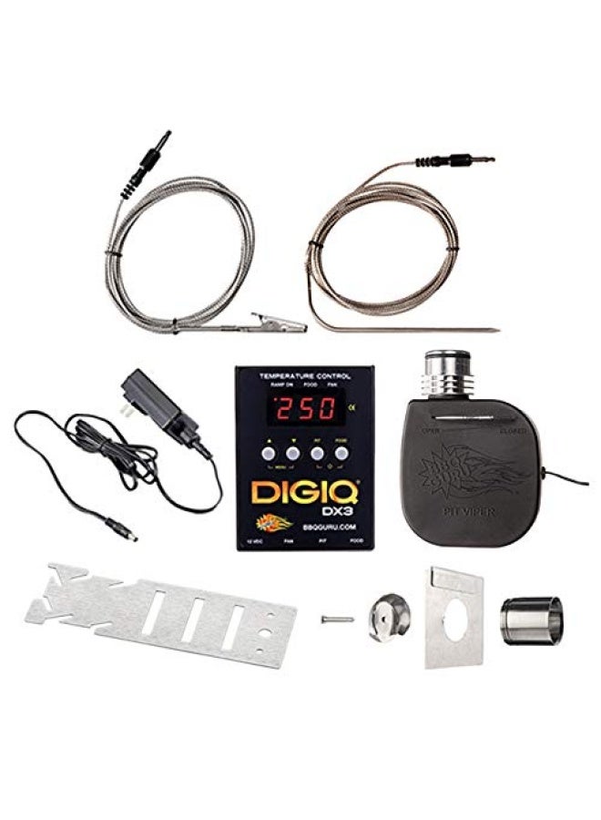 Digiq Dx3 Bbq Temperature Controller Digital Meat Thermometer With Universal Adaptor Big Green Egg And Weber