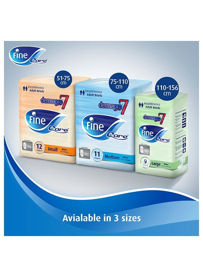 Incontinence Unisex Adult Diapers, Size Medium (Waist 75-110cm), 44 Count, Pack Of 3