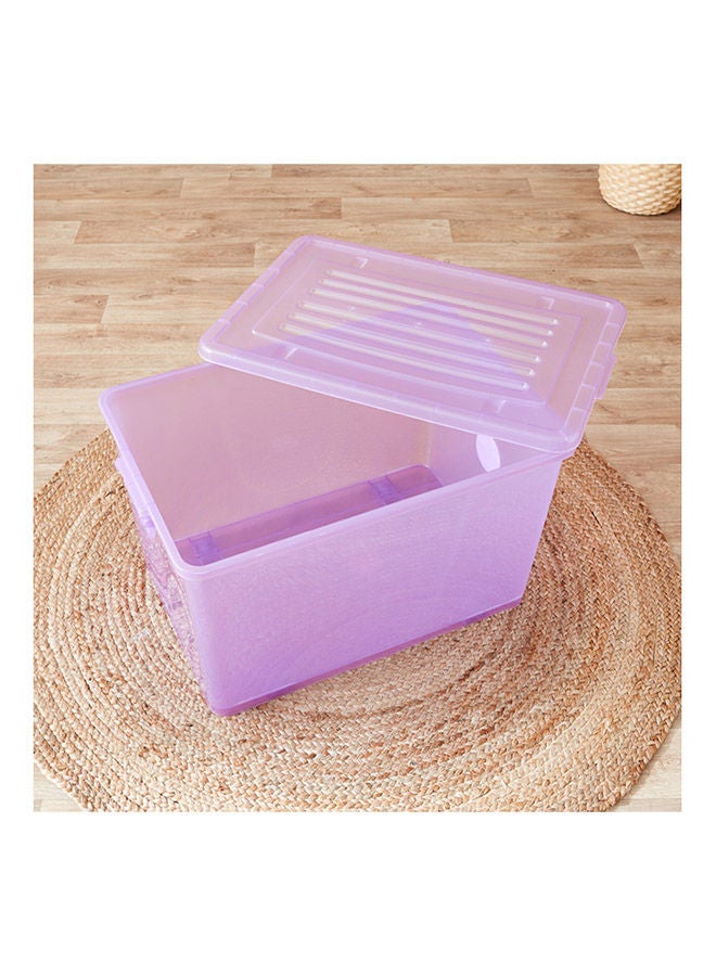 Rolling Storage Box with Wheels and Lid 94 Liter