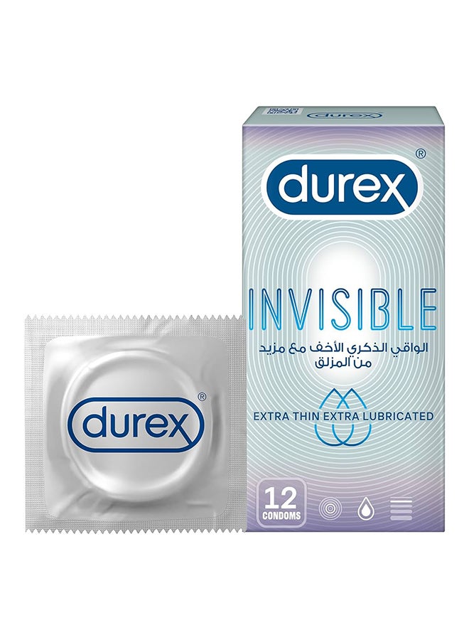 Invisible Extra Lube Condom 12S