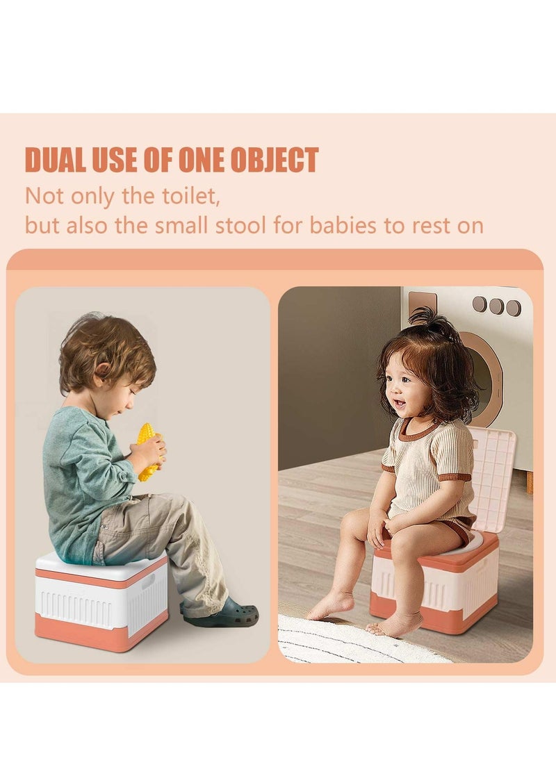 Toddler Portable Potty Training Seat for Kids Baby Foldable Toilet Child Travel Pottys in Car Camping Chair Seats Indoor Outdoor with 60 Disposable Bags