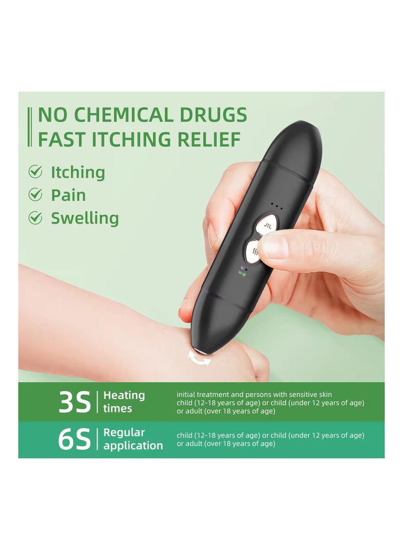 Insect Sting & Bite Relief, 2-IN-1 Bug Bite Relief with Suction Tool and Heat Mosquito Itch Relief, Rechargeable Bug Bite Sucker & Fast Itch Relief from Bug & Mosquito Bites, Summer Outdoor Gadget