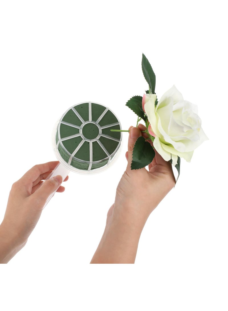 Wedding Bouquet Holder, 2Pcs Foam Bouquet Holders, Plastic Flower Foam Handle Mud for DIY Bridal Flowers Wedding Decoration, Size L