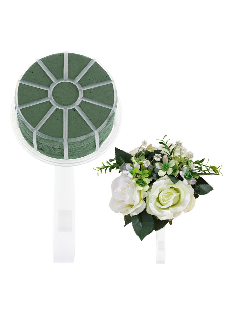 Wedding Bouquet Holder, 2Pcs Foam Bouquet Holders, Plastic Flower Foam Handle Mud for DIY Bridal Flowers Wedding Decoration, Size L