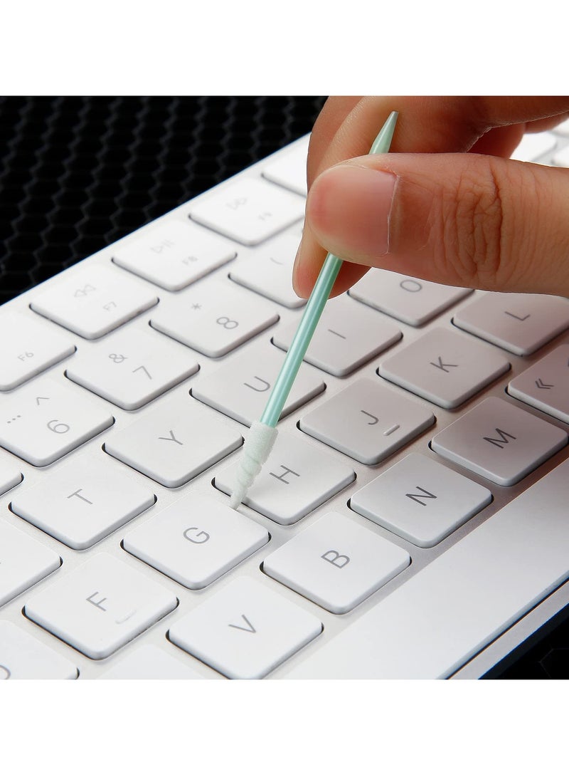 SYOSI 200 Pcs Foam Cleaning Swab, Mini Spiral Pointed Tipped Foam Swab, Multi-Purpose Cleaning Foam Swab Stick for Camera, Optical Lens, Optical Equipment, Electronics, Inkjet Printer