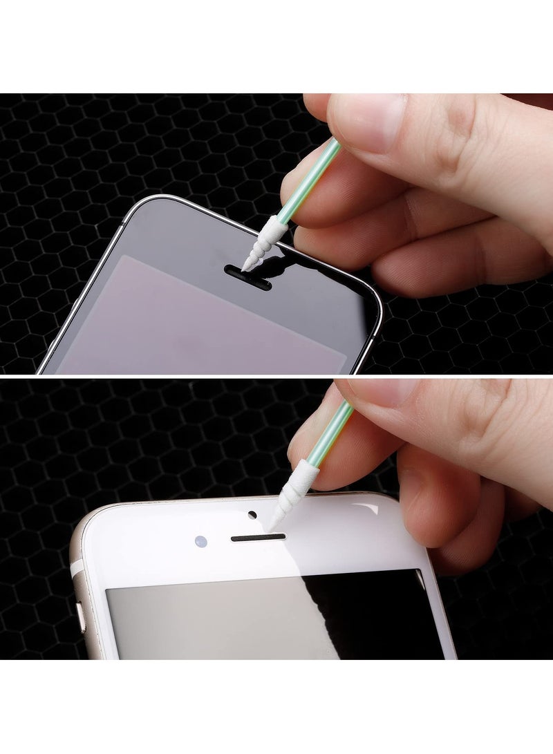 SYOSI 200 Pcs Foam Cleaning Swab, Mini Spiral Pointed Tipped Foam Swab, Multi-Purpose Cleaning Foam Swab Stick for Camera, Optical Lens, Optical Equipment, Electronics, Inkjet Printer