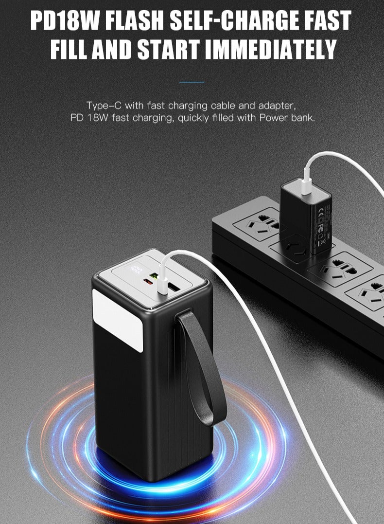 WST 30000mAh Power Bank, 4-Ports (2USB-A (with 22.5W output), 2Type-C (with 18W input / 20W Output)), Digital Display, Compatible with iPhone and Android All Devices, Super Fast PD Charging