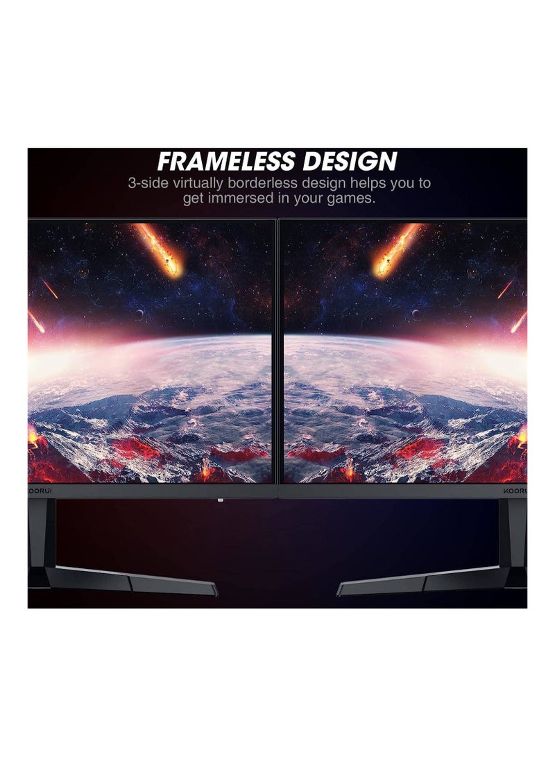 24 FHD IPS Gaming Monitor, Ultra Slim Frame, 165Hz Refresh Rate, 1ms Response Time, 99% sRGB, FreeSync (G-Sync Compatible) VESA Mountable, HDMI / DisplayPort, Black | 24E3