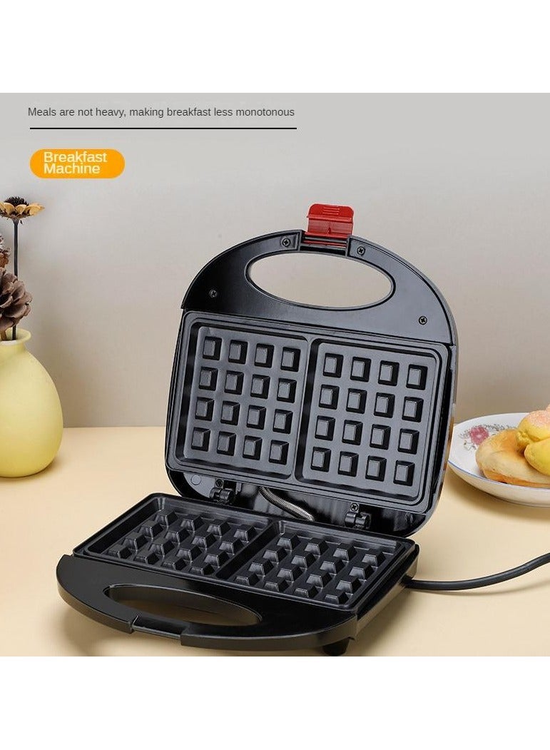 Electric Panini Press & Breakfast Maker Machine, Nonstick Sandwich, Omelette, Pancake, and Waffle Maker with Adjustable Temperature Control, Easy-to-Clean, Compact Design for Kitchen & Dorm Use