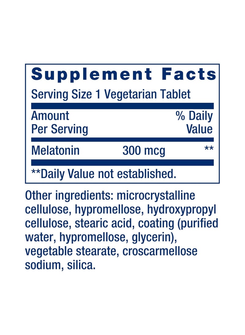 Life Extension Melatonin 6 Hour Timed Release, 300 mcg, Extended-Release Formula for Gentle Sleep Support, Healthy circadian Rhythms, Cellular Defense, Gluten-Free, Non-GMO, Vegetarian, 100 Tablets