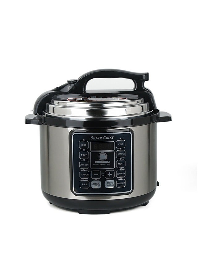 10 In 1 Electric Pressure Cooker Instant Programmable Smart Pot 1050 Watts Rice Cooker, 6 Liters, 10 Smart Programs Black MES6817