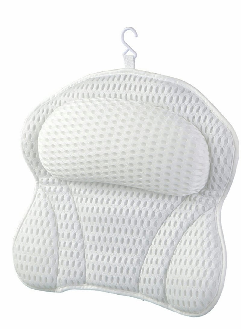 4D Air Mesh Bath Pillows for Ultimate Comfort in Bathtubs and Showers, Neck and Shoulder Support