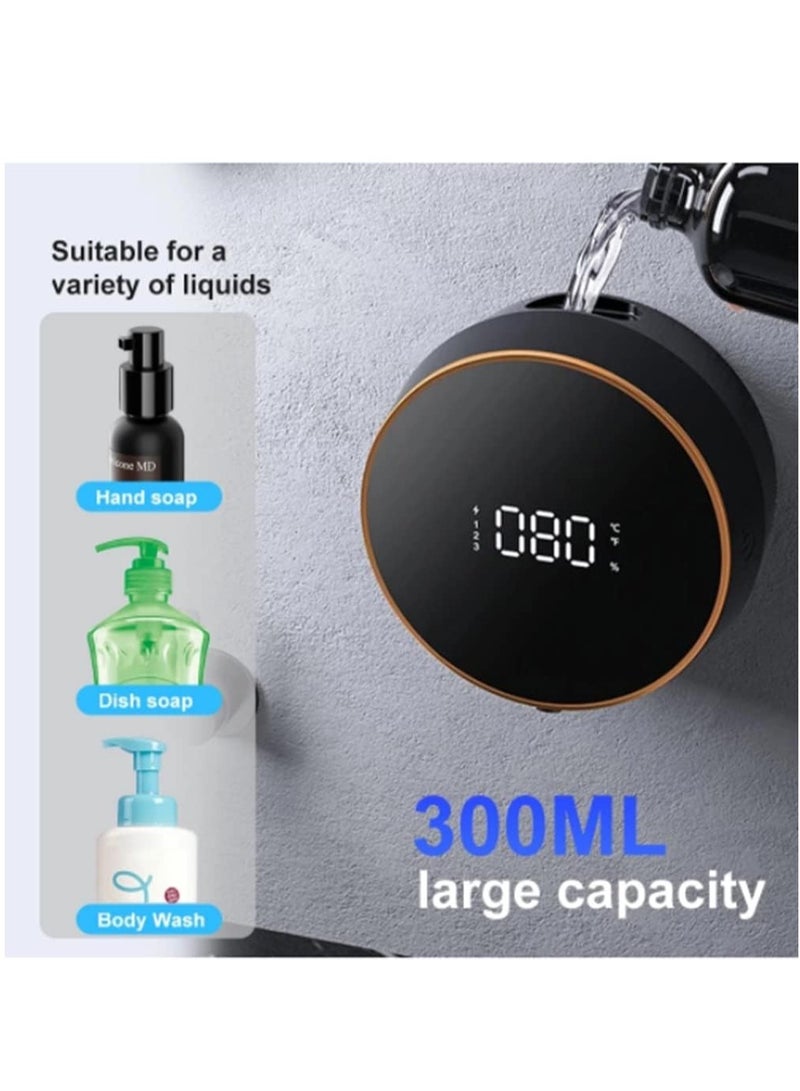 Automatic Soap Dispenser Automatic Touchless Soap Dispenser Wall Mounted Waterproof Hand soap Dispenser Smart Electric 3 Levels of Adjustable Foam Amount for Bathroom and Kitchen