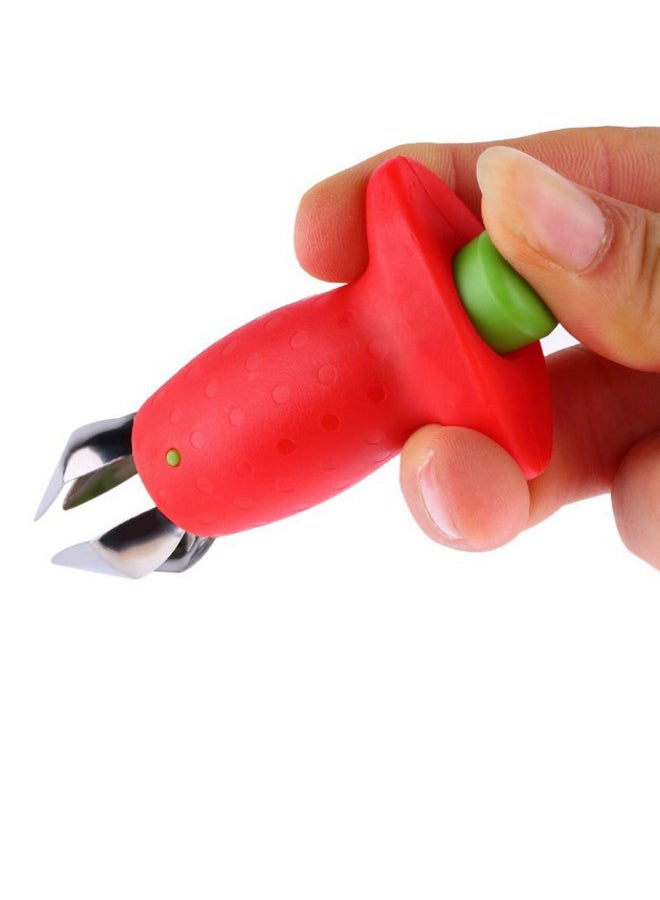Strawberry Tomatoes Stem Huller Remover Fruit Corer Red 9.5 x 5centimeter