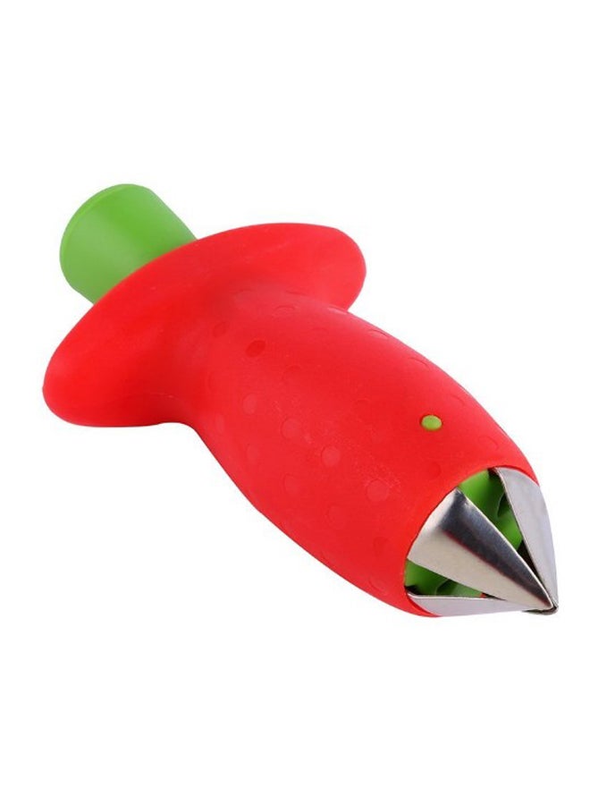 Strawberry Tomatoes Stem Huller Remover Fruit Corer Red 9.5 x 5centimeter