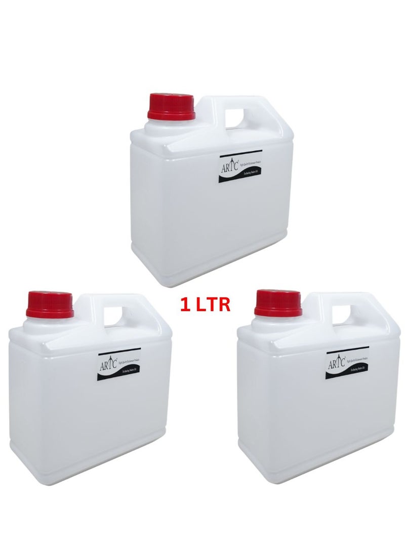 ARTC 3pcs Food Grade Plastic Jerry Can, Storage Bottle For Multipurpose Use