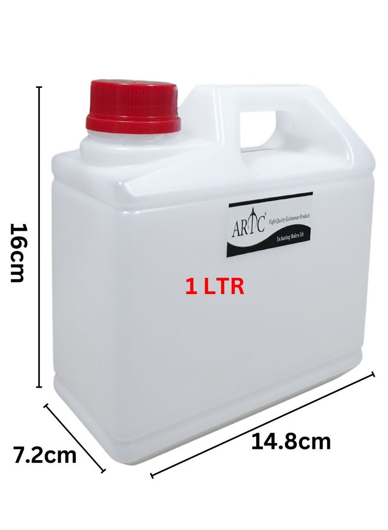 ARTC 3pcs Food Grade Plastic Jerry Can, Storage Bottle For Multipurpose Use