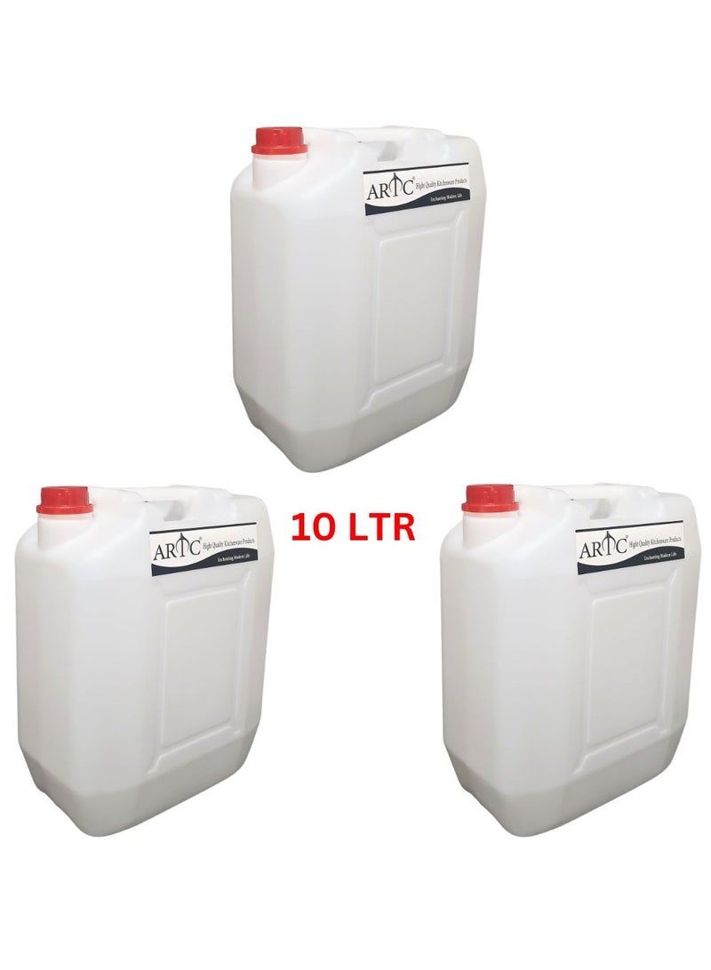 ARTC 3pcs Food Grade Plastic Jerry Can, Storage Bottle For Multipurpose Use