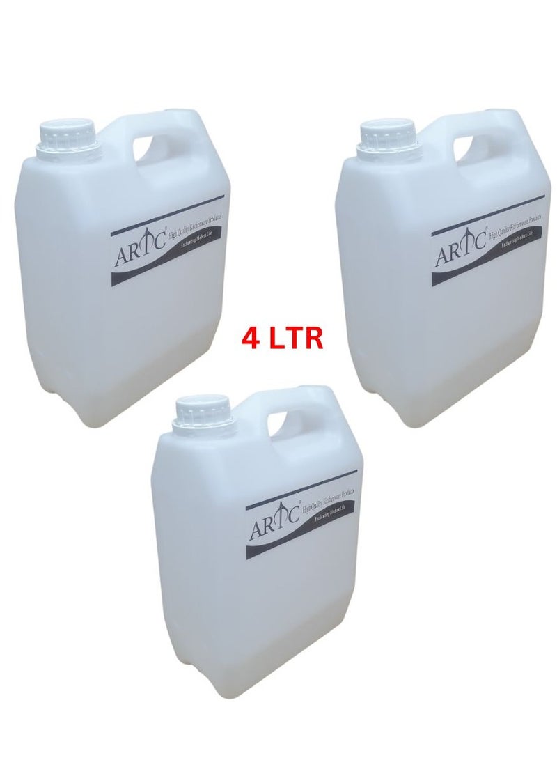 ARTC 3pcs Food Grade Plastic Jerry Can, Storage Bottle For Multipurpose Use