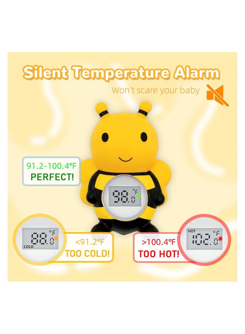 Floating Baby Bath Thermometer Toy - Safe Water Temperature Monitor for Bathtubs, Ideal Gift for Newborns, Infants, and Toddlers (Bee Design) - Perfect Baby Shower Present!