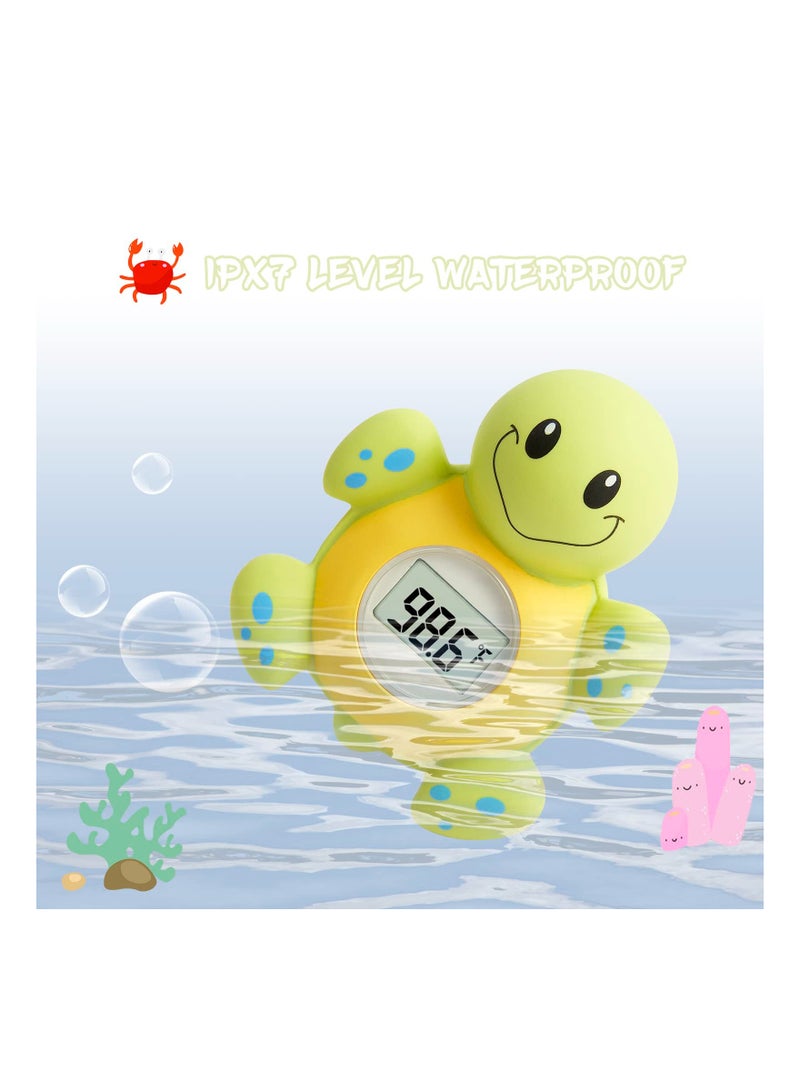 Baby Bath Thermometer with Automatic Water Induction Switch, Floating Bath Toy for Infants, Smart Accurate Temperature Monitor with LED Display and Safety Warning for Safe Bathing.